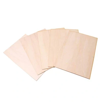 Image of BQLZR 300x200x1.5mm Rectangle Unfinished Unpainted Basswood Wooden Sheets for Craft DIY Hand Made Project Mini House Building Architectural Model Pack of 5