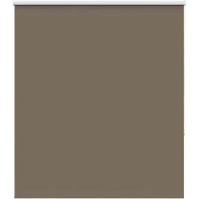 Image of vidaXL Roller Blind Blackout Coffee 140x150 cm Fabric Width 136.6 Polyester