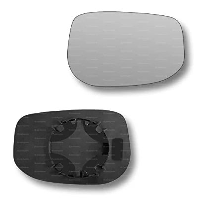Image of Less4spares Replacement Wing Mirror Glass Right Compatible with Honda Jazz 2008 2015 CLIP ON Driver Off side Convex
