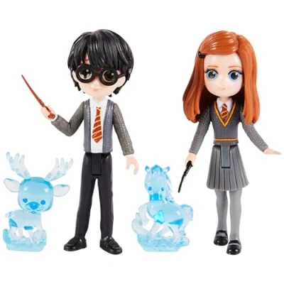Image of Wizarding World, Magical Minis Harry Potter and Ginny Weasley Patronus Friendship Set with 2 Toy Figures Creatures, Kids’ Toys for Ages 5 up