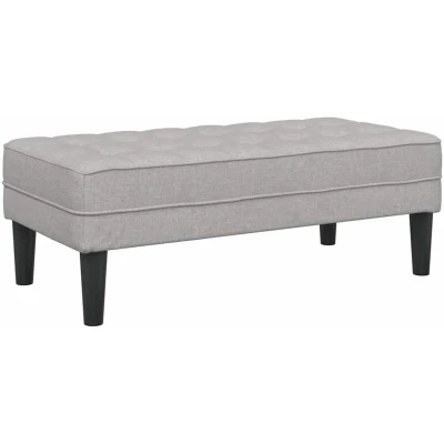 Image of vidaXL Bench Cloud Grey 113x57x39 cm Fabric