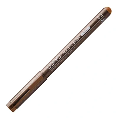 Image of Copic Multiliner 0.3mm Brown Fine Tip Fineliner with Water Resistant Pigment Ink