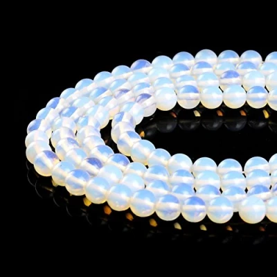 Image of Round Opal Natural Stone Beads for Jewelry Making Bulk by Ruilong (12MM)