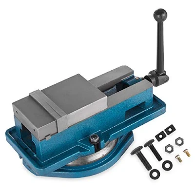 Image of VEVOR Precision Milling Machine Vise 4 Inch Accu Lock Swivel Base Clamping 360 Degrees Scale Bench Vice Clamp 100mm Width for Drilling Parts Finishing