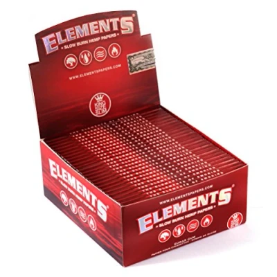 Image of Elements 18438 Red King Size Slim 50 Booklets of 33 Sheets