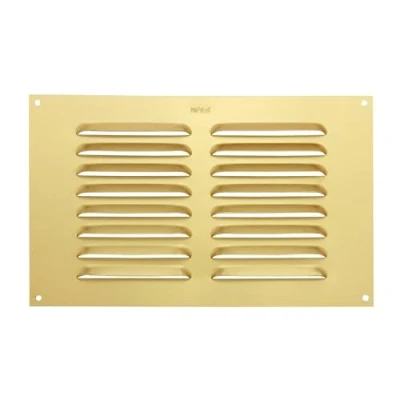 Image of Map Metal Air Vent Cover, Suitable for Venting Gas Appliances Ventilation Internal External Wall, Openings 9 x 6&quot; (229 152mm), Gold