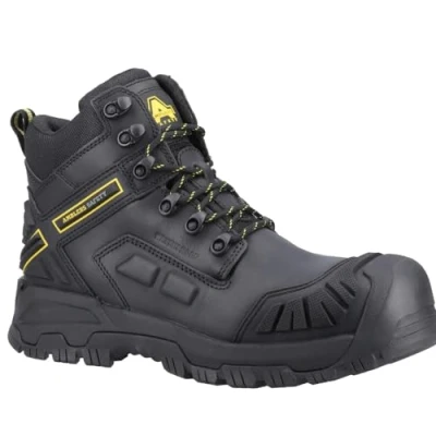 Image of Amblers Safety Ambler Flare WATERPROOF Boots Mens Black material_leather1 Size UK 9