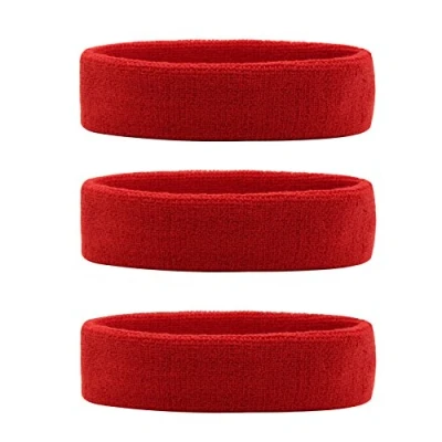 Image of Hanerdun sports headband, women men sweatbands, cotton terry, for running, biking, jogging, tennis, football