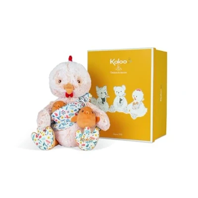 Image of KALOO Linoo K971001 Plush Toy Dad Rooster Paul and His Baby 35 cm from Birth