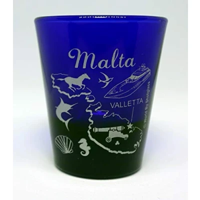 Image of Malta Valletta Cobalt Blue Shot Glass