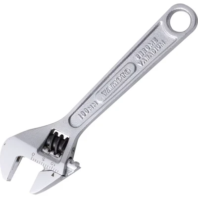 Image of Yamoto Adjustable Spanner, Chrome Vanadium Steel, 4in./100mm Length, 15mm Jaw Capacity
