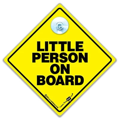 Image of Little Person on Board Car Sign, Board, Baby Novelty Road Decal, Bumper Sticker
