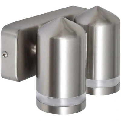 Image of vidaXL LED Wall Lamp Stainless Steel Down with Cone Head