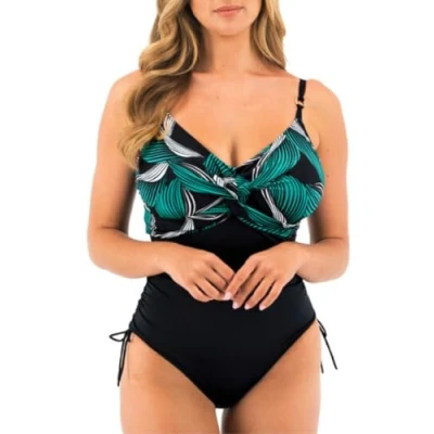 Image of Fantasie Swim Saint Lucia Underwired Twist Front Swimsuit (38DD, Black)