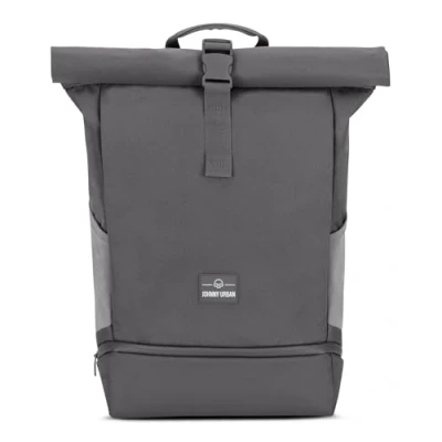 Image of Johnny Urban Roll Top Backpack Women &amp; Men Dark Grey Allen Large, Rucksack for School, University, Work Laptop Compartment 16 Inch Water Repellent