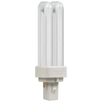Image of Crompton 10W CFL G24d 1 2 Pin Opal D Type Bulb Cool White