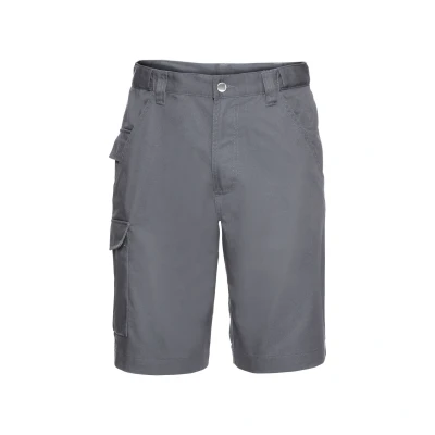Image of Russell Athletic Mens Polycotton Work Shorts (Convoy Grey) Dark Grey Size 34 Regular