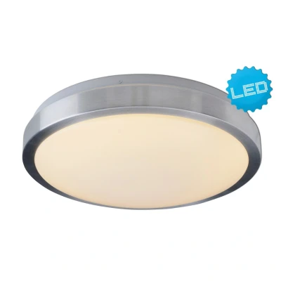 Image of London Dimmable LED Flush Ceiling Light Silver 3000K
