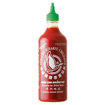 Image of Chili Sriracha Sauce, Sharp, with Garlic, Squeeze Flasche, Flying Goose, 720 ml