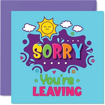 Image of Leaving Gifts for Colleagues Women Men Sorry You&#039;re Your Good Luck In New Job Card, 145mm x Greeting Cards, Funny Congratulations Card