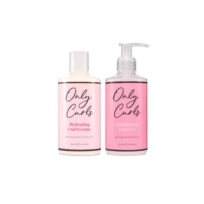 Image of Only Curls Styling Bundle: Curl Crème &amp; Enhancing Gel 250ml Frizz Free, Vegan Sulphate Free Defining Set