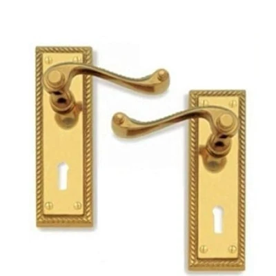 Image of Georgian Lock Handle Set 150mm Polished Brass