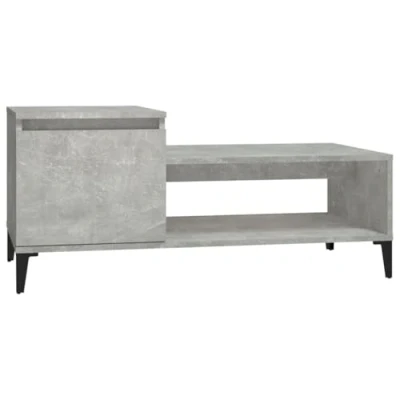 Image of vidaXL Coffee Table Home Living Room Furniture Office Side Sofa Telephone Couch Centre Accent End Tea Concrete Grey Engineered Wood