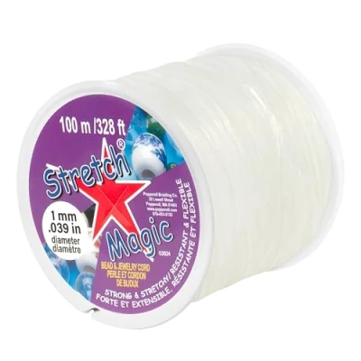 Image of Pepperell Stretch Magic Bead and Jewelry Cord 1 mmX100m Clear