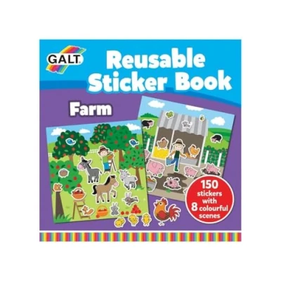 Image of Galt Toys, Reusable Sticker Book Farm, Books, Ages 3 Years Plus