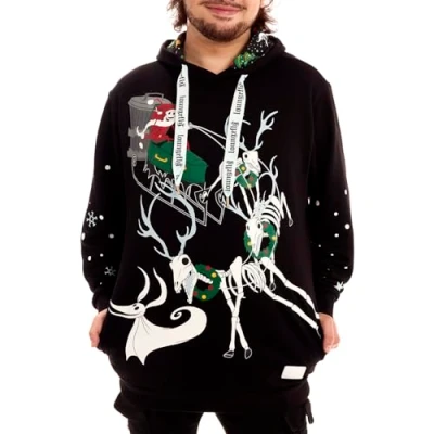Image of Loungefly Disney NBC Christmas Town Hooded Sweatshirt XL