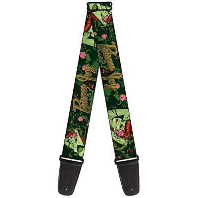 Image of Buckle Down GS WDC011 Guitar Strap POISON IVY Bombshell Poses Greens/Reds 2&quot; Wide 29 54&quot; Length
