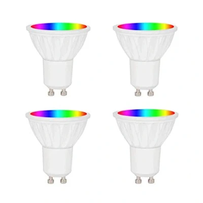 Image of BAOMING Smart Wi Fi GU10 Spotlight, Multicolor RGB White Tunable, Lampe Base, Energy Saving, Works with Alexa &amp; Google Home, No hue Required, 4 Pack