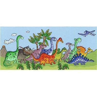 Image of Bothy Threads Cross Stitch Kit Dinosaur Fun