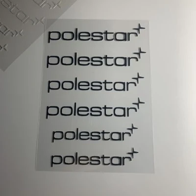 Image of Emblem Badge Decal Logo Sticker for Volvo Polestar, Car Emblems Decals Decoration Accessories,Bla ck