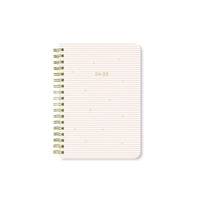 Image of Letts of London Stripes A6 Academic 2024/2025 week to view diary Pink