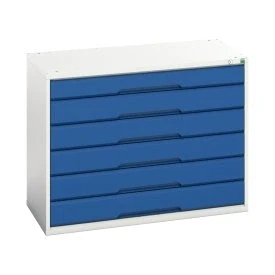 Image of 1050mm Wide Bott® Verso Drawer Cabinets 800mm Unit Height 1 x 100mm, 5 125mm drawers Configuration