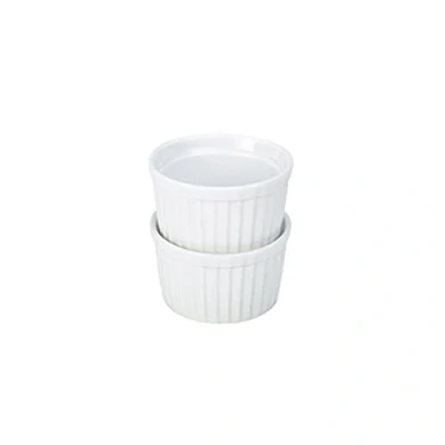 Image of Genware NEV RAM8 W Stacking Ramekin, 8 cm, White (Pack of 12)