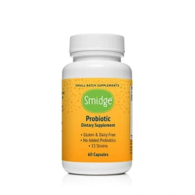 Image of Smidge Probiotic (60 Capsules) Premium Probiotics for Gut Health 13 Strain Formula Gluten and Dairy Free Advanced