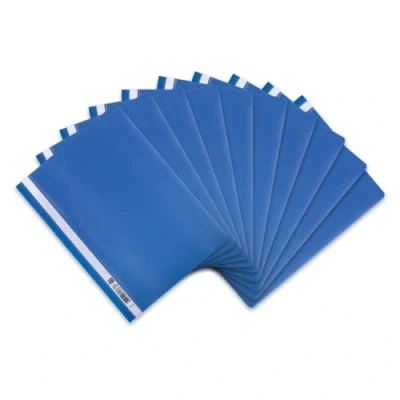Image of Oxford Pack of 10 A4 File Folders Plastic Blue