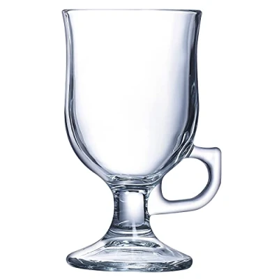 Image of Arcoroc ARC 37684 Irish Coffee Glass with Handle, 240 ml, Glass, Transparent, Pack of 6