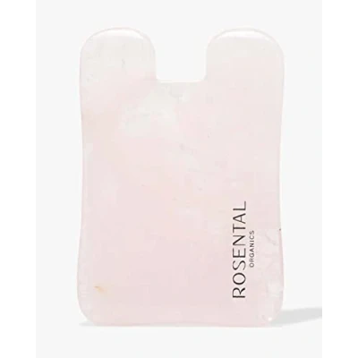 Image of ROSENTAL Organics Gua Sha Made of Premium Rose Quartz 100% Natural &amp; Handmade Face Massage Anti Ageing Lifting Tool Intensive Lymphatic Drainage (Face Yoga Tool)