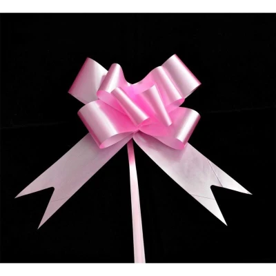 Image of SHATCHI Large 50mm/5cm Ribbon Pull Bows for Party Wall, Gift Wraps, Christmas Trees, Wedding, Birthday Hampers Decoration Florist, Light Pink, 40pcs