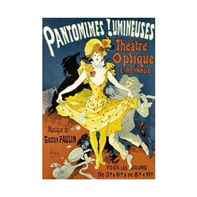 Image of Wee Blue Coo Theatre Stage Vaudeville Optique Pantomime France Advert Wall Art Print