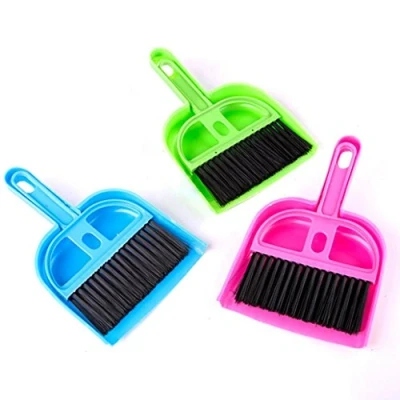Image of Greenlans Mini Dustpan Brush Desk Plastic Cleaning Sweeper Broom Set Handy Cleaner Whisk for Pets Home Appliance Random Color