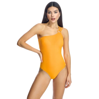 Image of ORY Womenss swimsuit tied on the shoulder W241111 women Orange Size 38B