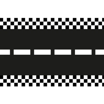Image of Racetrack Table Runner 40 x 500 cm Non Woven Decorative Racing Track with Middle Stripes and Route Limiter Decoration Floor Children&#039;s Birthday Party