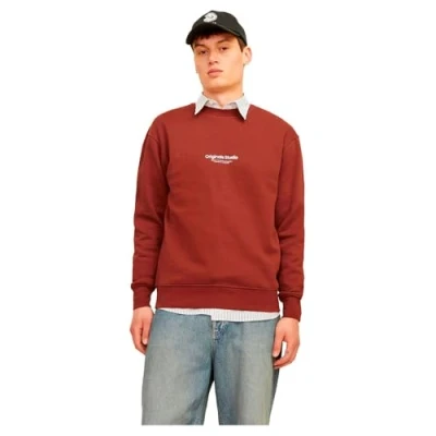 Image of Jack &amp; Jones Jorvesterbro CREW NECK Sweatshirt, Men&#039;s, Size: XL, Brown