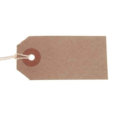 Image of ValueX Reinforced Strung Tag, 96x48mm, Buff, Pack of 1000