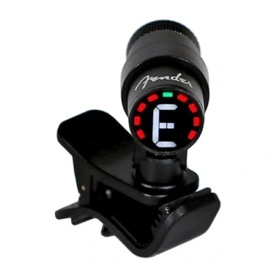 Image of Fender &quot;Bullet&quot; Chromatic Clip On Tuner For Guitar and Bass Guitar, LED Color Screen, Black