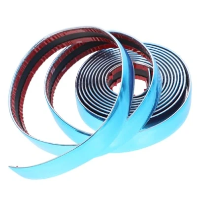 Image of WINOMO Chrome Trim Window Sill Protector Bumper Car 3 m x 21 Flexible DIY Moulded Strip Decoration for Grille (Silver)